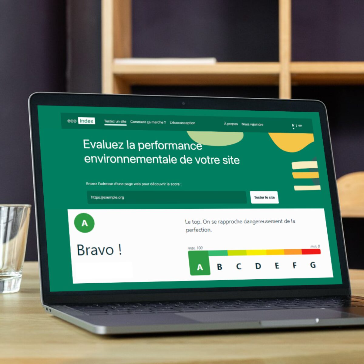 SCORE A EcoIndex, mesure performance environnementale d'un site web